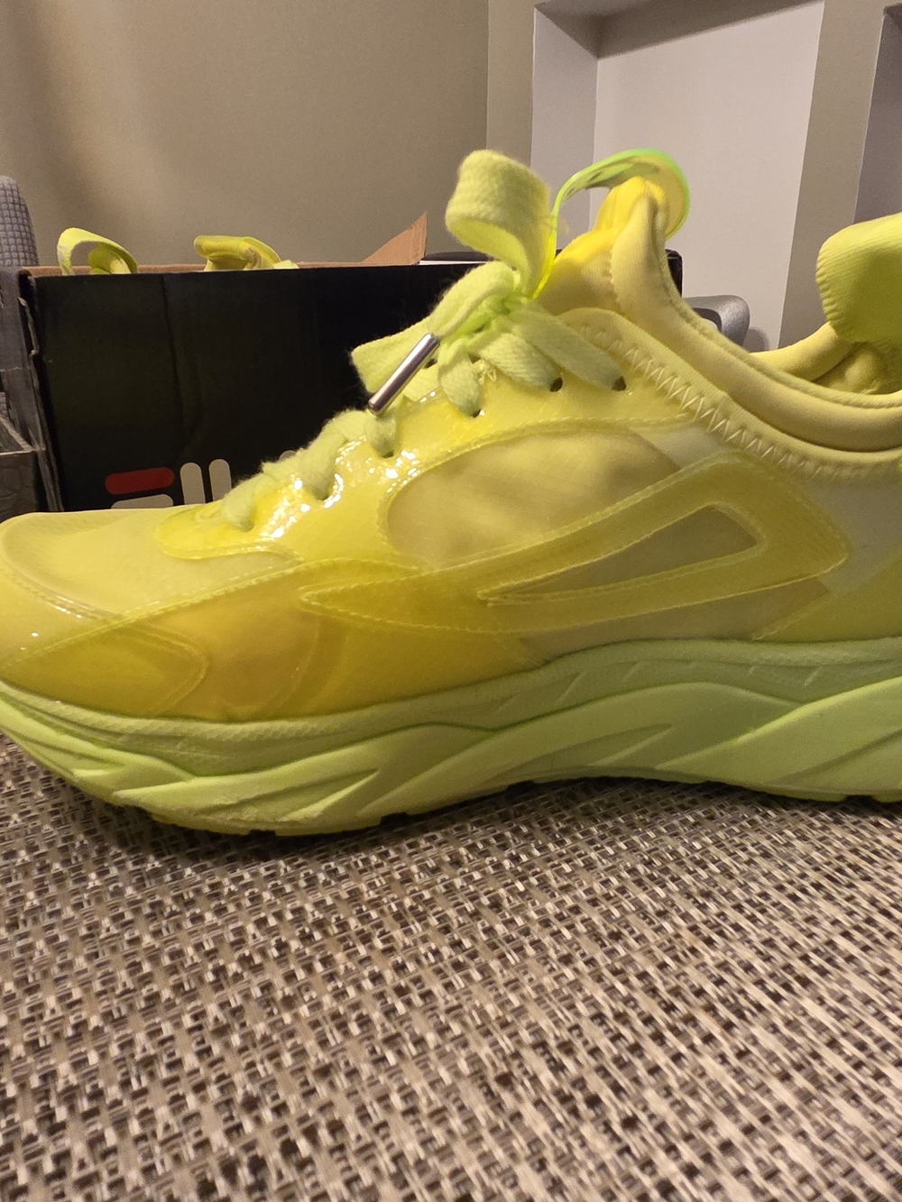 Fila Neon Yellow Platform Trainer - Picture 3 of 5